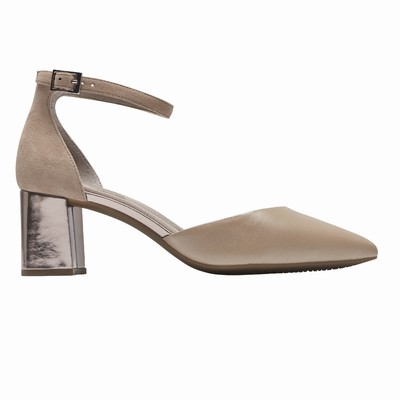 Rockport Total Motion Salima-Strap Heels Damen Beige GBV-716835